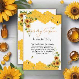 Sunflower Honeycomb Mommy-To-Bee Baby Shower Enclosure Card