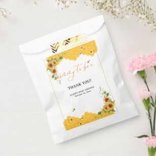 Sunflower Honeycomb Mommy-To-Bee Baby Shower Favour Bag