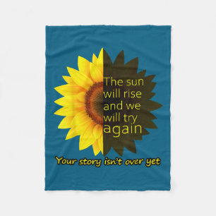 Sunflower Hope  Fleece Blanket
