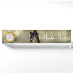Sunflower Horse Desk Nameplate