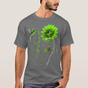 Sunflower Hummingbird Green Ribbon Mental Health A T-Shirt