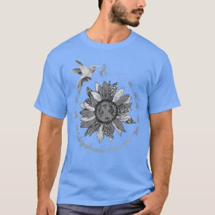 Sunflower Hummingbird Silver Schizophrenia Warrior T-Shirt