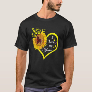 Sunflower I Love My Yorkie Terrier Cute 1 T-Shirt