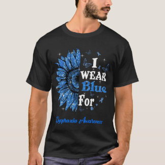 Sunflower I Wear Blue For Dyspraxia Awareness T-Shirt