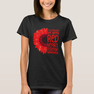 sunflower in february We Wear red heart disease Aw T-Shirt