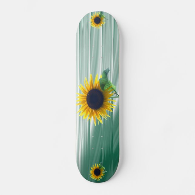 Sunflower In Full Bloom Skateboard (Front)