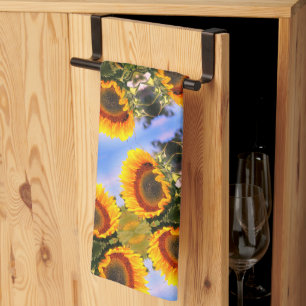 Sunflower In Sunshine Abstract Art Pattern      Kitchen Towel