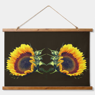 Sunflower In Sunshine Abstract Flower Art   Hanging Tapestry