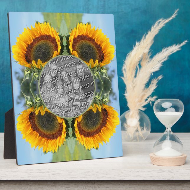 Sunflower In Sunshine Create Your Own Photo Plaque (Side)