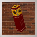 Sunflower in the City Wine Gift Box<br><div class="desc">This cheerful whimsical design from a digital photograph captures a sightseeing,  country sunflower against the unexpected backdrop of a brick building in the suburbs. This design,  and others featuring sunflowers,  are available at Elizabeth Ann Roy's Zazzle store,  Elizabeth's Creative Pursuits under "Sunflower in the City."</div>