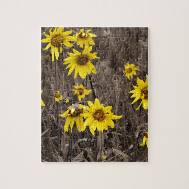 Sunflower in the Rocky Mountain Jigsaw Puzzle (Vertical)