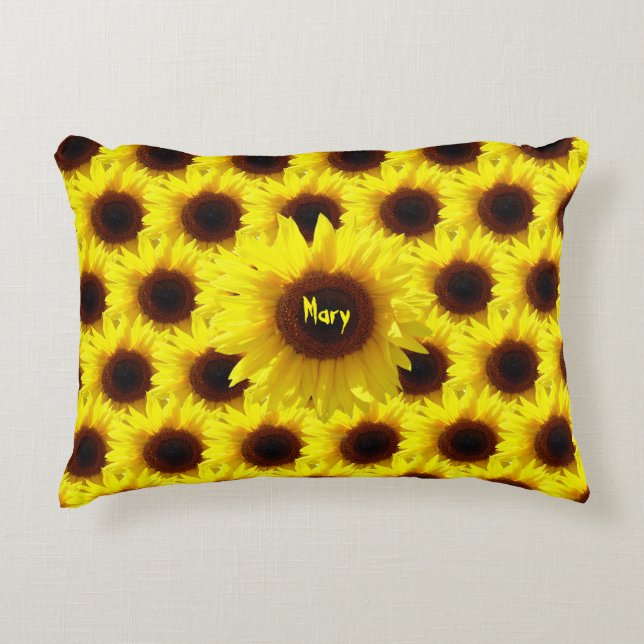 Sunflower - Indoor Fun Accent Pillow (Front)