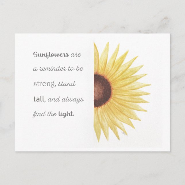 Sunflower Inspiration Postcard (Front)