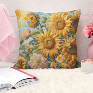 Sunflower Inspirations Throw Pillow