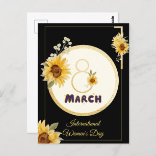 sunflower international Women's Day 2025 March 8  Postcard