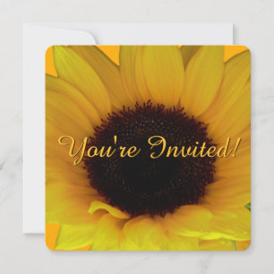 Sunflower Invitation Personalize Flower RSVP Card