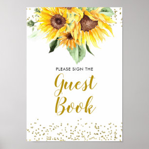 Sunflower is on the way Baby Shower Guest Book