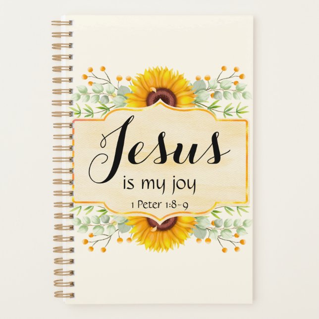 Sunflower Jesus is my Joy Planner (Devant)
