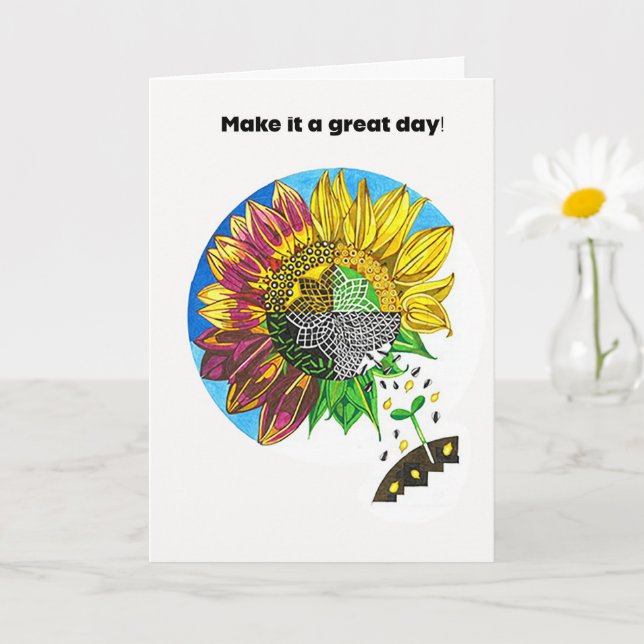 Sunflower Joy Card (Small Plant)