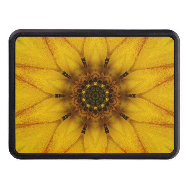sunflower kaleidoscope trailer hitch cover (Front)