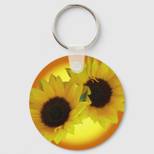Sunflower Key Chains Cheerful Yellow Flower Gifts