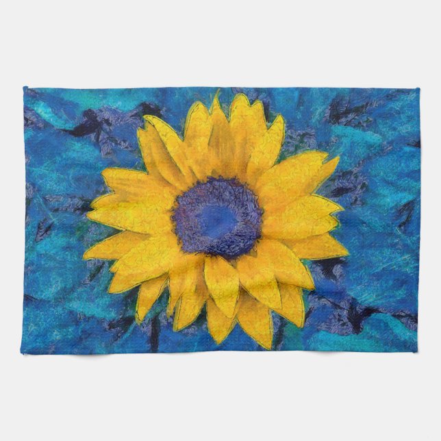 Sunflower Kitchen Towel (Horizontal)