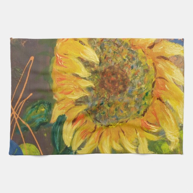 sunflower kitchen towel (Horizontal)