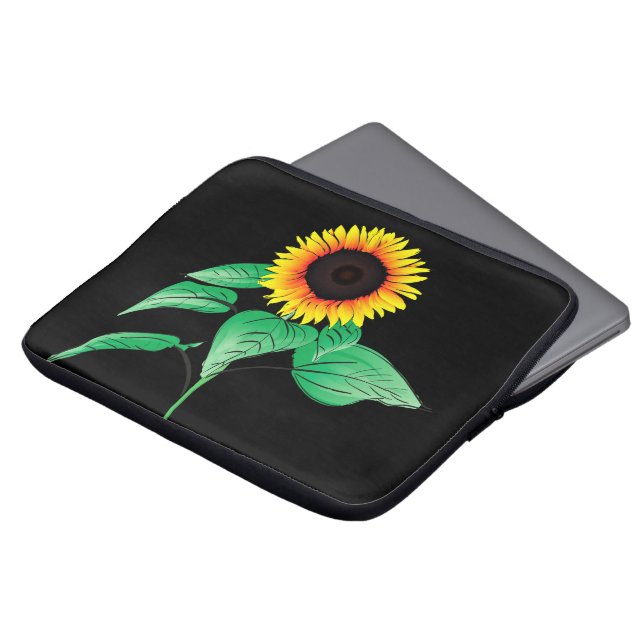 Sunflower Laptop Sleeve - Custom Colours (Front Top)