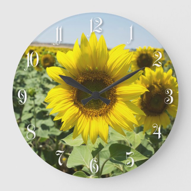 Sunflower Large Clock (Front)