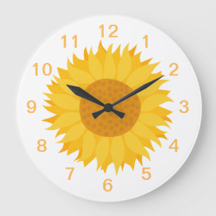 Sunflower. Large Clock