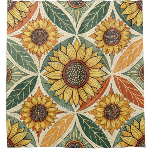 Sunflower & Leaf Pattern   Nature-Inspired Quilted