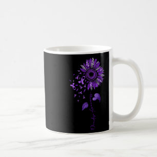 Sunflower Leopard Overdose Awareness Purple Ribbon Coffee Mug