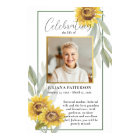 Sunflower Life Celebration Photo Welcome Funeral