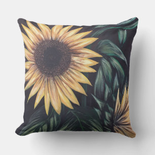 Sunflower Life Throw Pillow