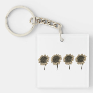 Sunflower Live, Laugh, Love Keychain