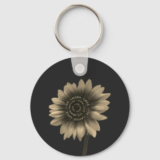 Sunflower Live, Laugh, Love Keychain