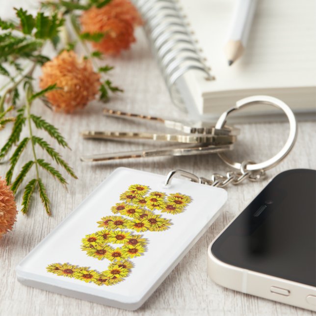 Sunflower Love Acrylic Keychain (Front Right)