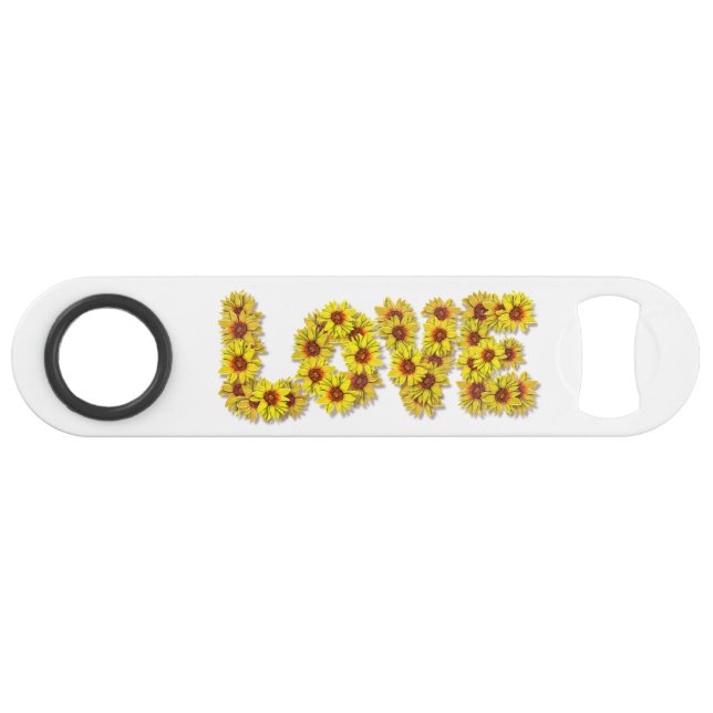 Sunflower Love Bottle Opener Bar Key (Front (Horizontal))
