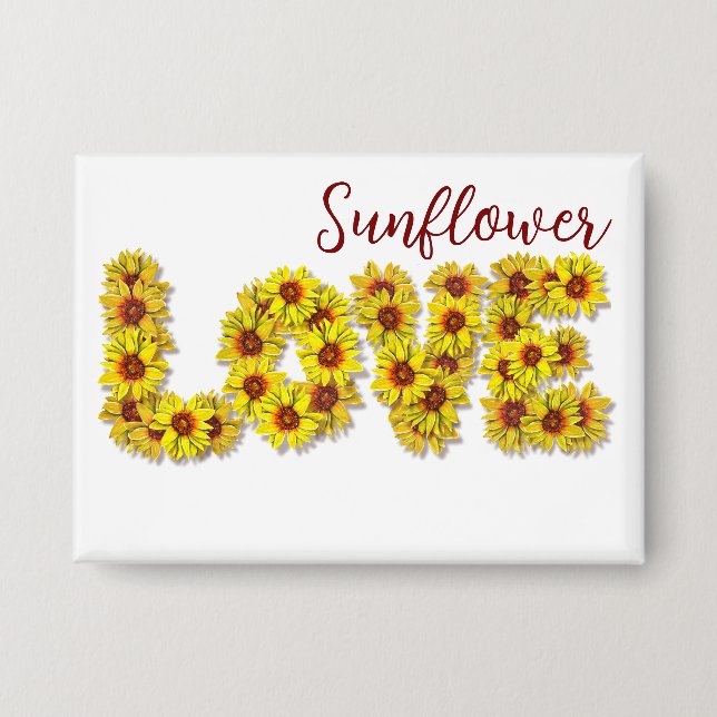 Sunflower Love Button (Front)