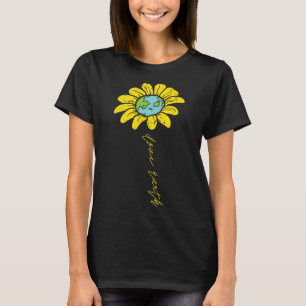 Sunflower Love Earth Day Retro Nature Environmenta T-Shirt