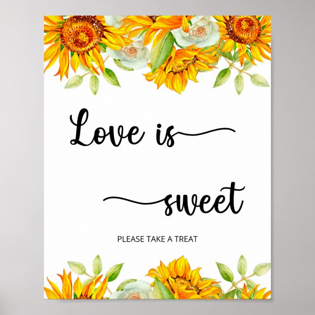 Sunflower Love est une affiche douce (Devant)