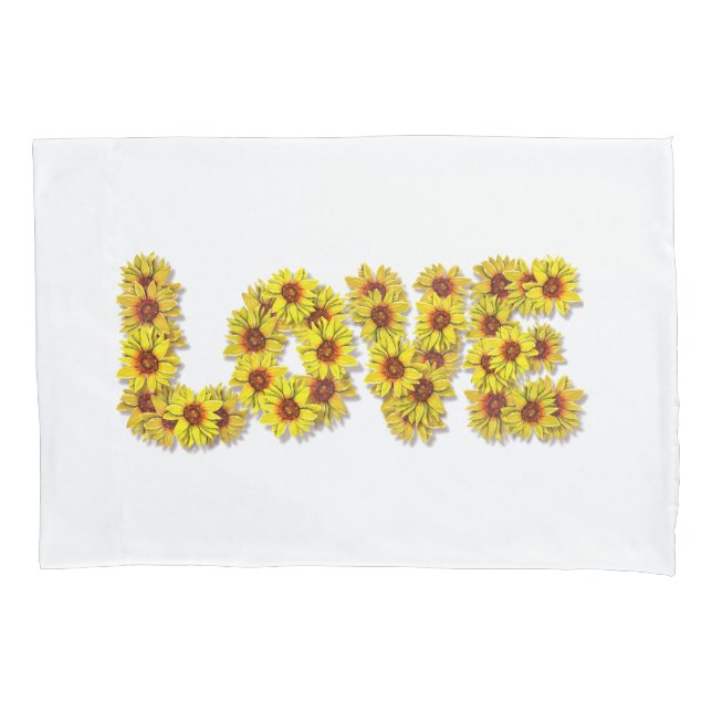 Sunflower Love Pillowcase (Front-Left)
