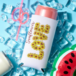 Sunflower Love Slim Can Cooler