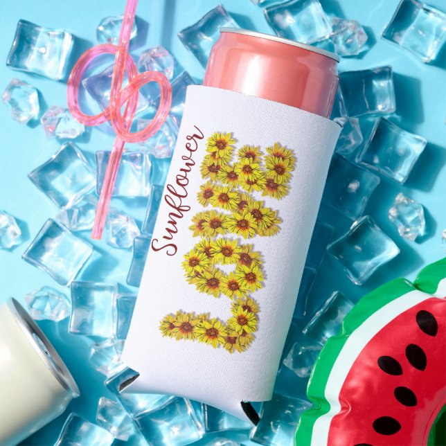 Sunflower Love Slim Can Cooler (In Situ Summer)