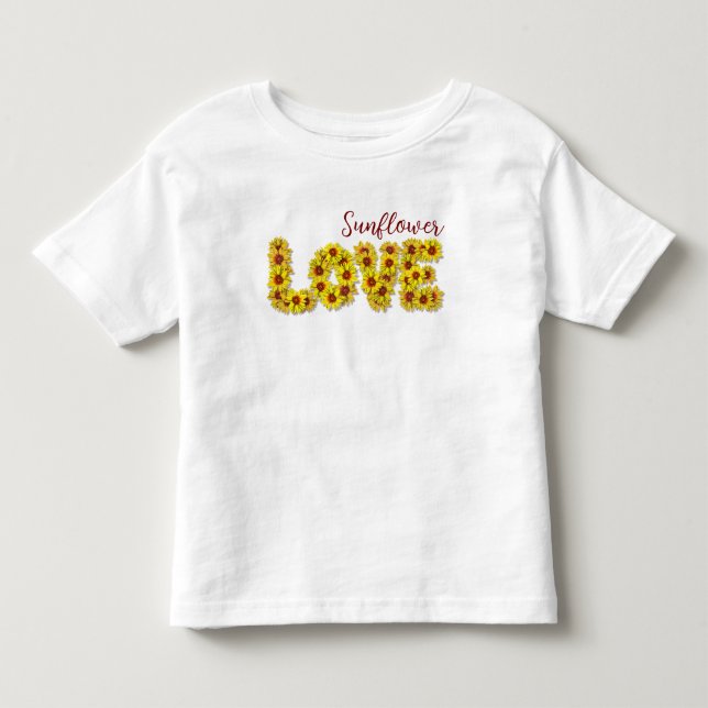 Sunflower Love Toddler Top (Front)