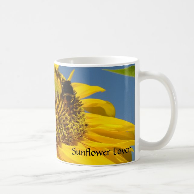 Sunflower Lover Coffee Cup Yellow Sun Flowers (Right)