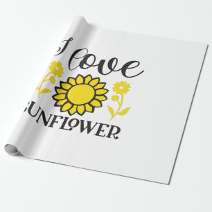 Sunflower Lover   I Love Sunflower Wrapping Paper