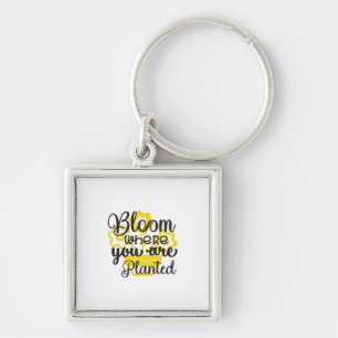 Sunflower Lover Where You Are Planted Keychain