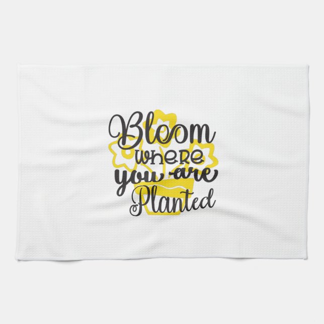 Sunflower Lover | Where You Are Planted Kitchen Towel (Horizontal)