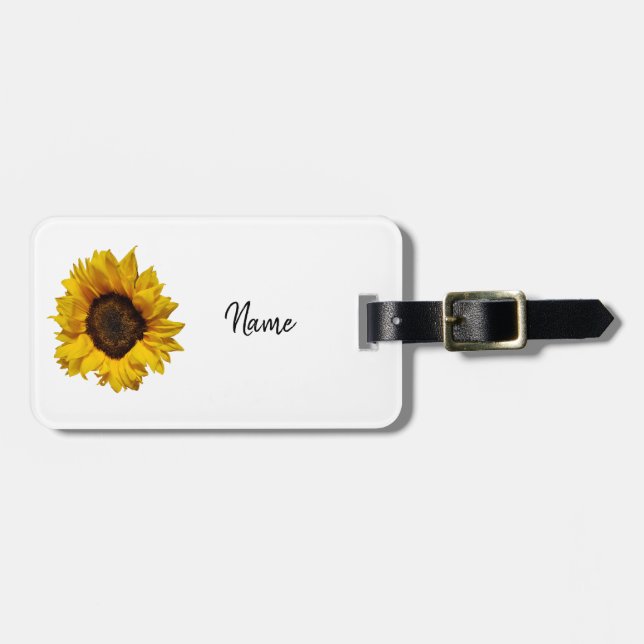 Sunflower Luggage Tag (Front Horizontal)
